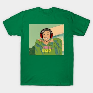 Avatar vibing with earphones retro tshirt T-Shirt